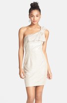 Thumbnail for your product : Hailey Logan Bow Textured One-Shoulder Dress (Juniors)