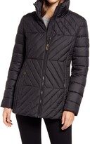 Thumbnail for your product : Via Spiga Water Resistant Faux Fur Collar Puffer Coat