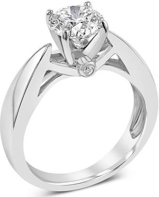 Zales Previously Owned - 1 CT. T.W. Certified Diamond Solitaire Engagement Ring in 14K White Gold (J/I1) - Size 4