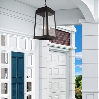 Lark Manor Antionetta Black 4 -Bulb 30.75" H Outdoor Hanging Lantern