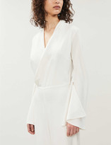 Thumbnail for your product : Vanessa Cocchiaro Betty wrap-over woven jumpsuit