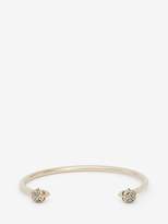 Thumbnail for your product : Alexander McQueen Thin Jewelled Twin skull bracelet