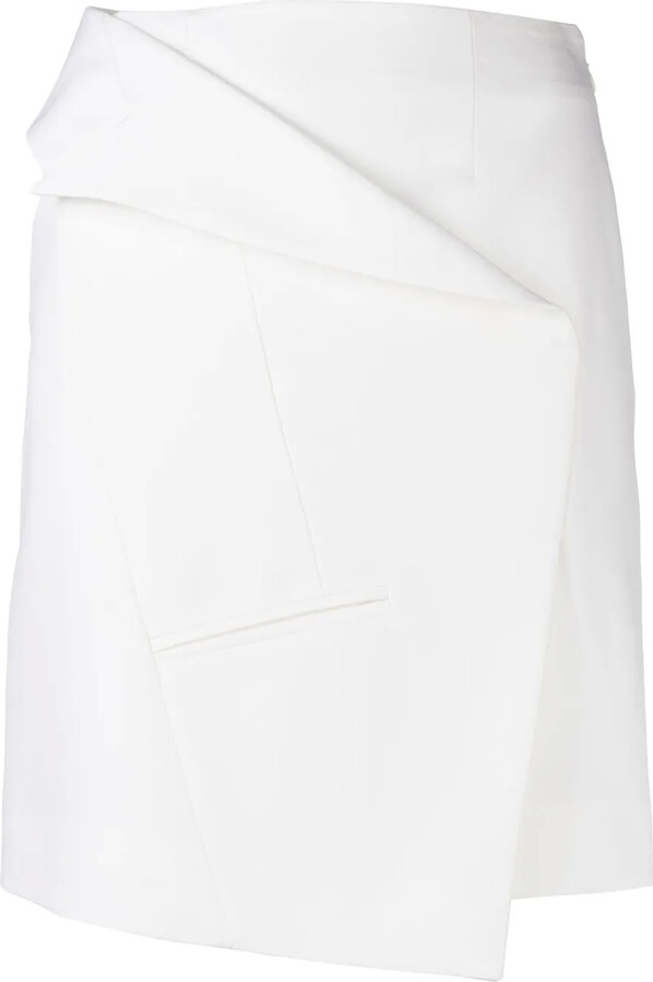 Alexander McQueen Asymmetric Wool Miniskirt