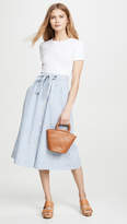 Thumbnail for your product : Madewell Midi A-Line Button Front Skirt