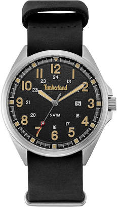 Timberland Men's Raynham Black Leather Strap Watch 44x48mm TBLGS14829JS02AAS