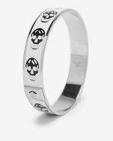 Thumbnail for your product : Alexander McQueen Small Enamel Skull Cuff: White/ Black