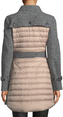 Peuterey Nahiossi Wool Coat w/ Quilted Back