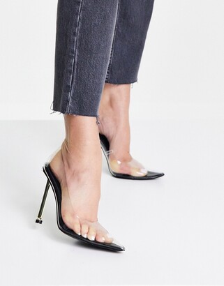 clear pointy heels