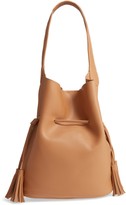 Thumbnail for your product : Street Level Drawstring Faux Leather Bucket Bag