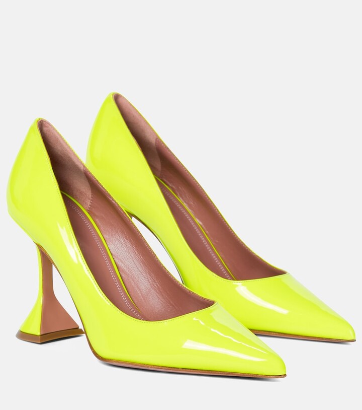 fluorescent yellow pumps
