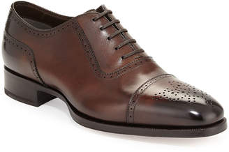 Tom Ford Austin Cap-Toe Oxford Shoe, Brown