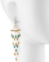 Thumbnail for your product : Nakamol Graduated Six-Strand Beaded Chandelier Earrings, Turquoise