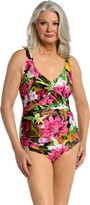 Thumbnail for your product : Maxine Of Hollywood V-Neck Twist Front Shirred One Piece Swimsuit