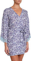 Thumbnail for your product : Eberjey Lily Silk-Blend Short Robe