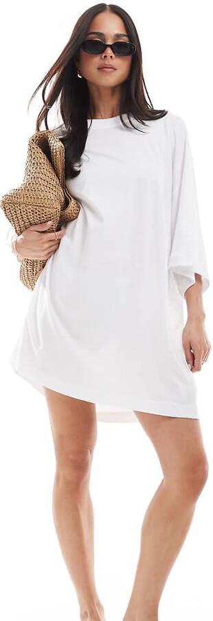 Weekday Annie wool blend roll neck mini knitted sweater dress in