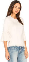 Thumbnail for your product : 525 America Fringe Tulip Sleeve Sweater