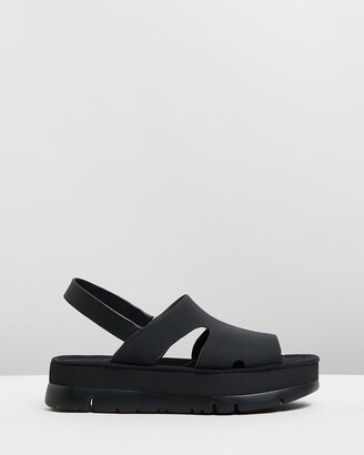 Camper Women's Black Flat Sandals - Oruga Up Sandals - Women's - Size One Size, 37 at The Iconic