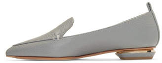 Nicholas Kirkwood Grey Leather Beya Loafers