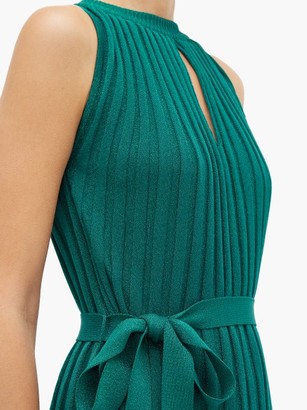 Missoni Pleated Lurex-knit Dress - Light Green