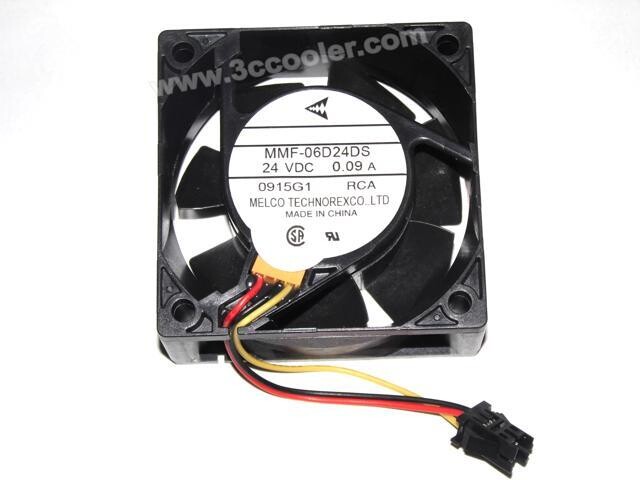 OEM Industries Melco 6025 MMF-06D24DS RCA 24V 0.09A 3 Wires 3 Pins Connector Cooling fan
