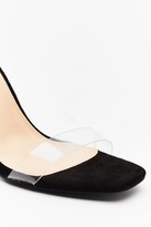 Thumbnail for your product : Nasty Gal Womens It's All So Clear Now Clear Stiletto Heels - Black - 5