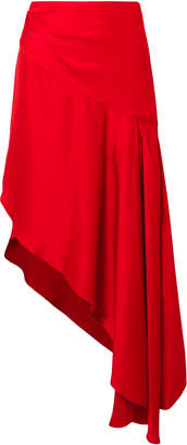 Monse Asymmetric Satin Midi Skirt