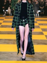 Thumbnail for your product : Off-White Belted Check Flocked Crepe Hot Pants
