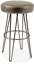 Thumbnail for your product : Le-Coterie Hairpin Swivel Barstool - Pewter/Mushroom Leather