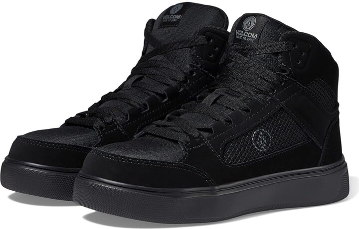 Volcom Evolve EH High Top Comp Toe Women's Shoes Triple Black 1 : 5 M Suede