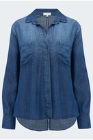 Thumbnail for your product : Bella Dahl Split Button Down Shirt in Dark Ombre