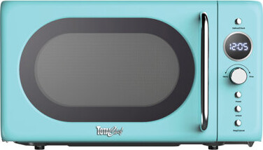 Total Chef Retro Microwave Oven, 0.7 Cu Ft, 8 Pre-sets, 700w, Blue