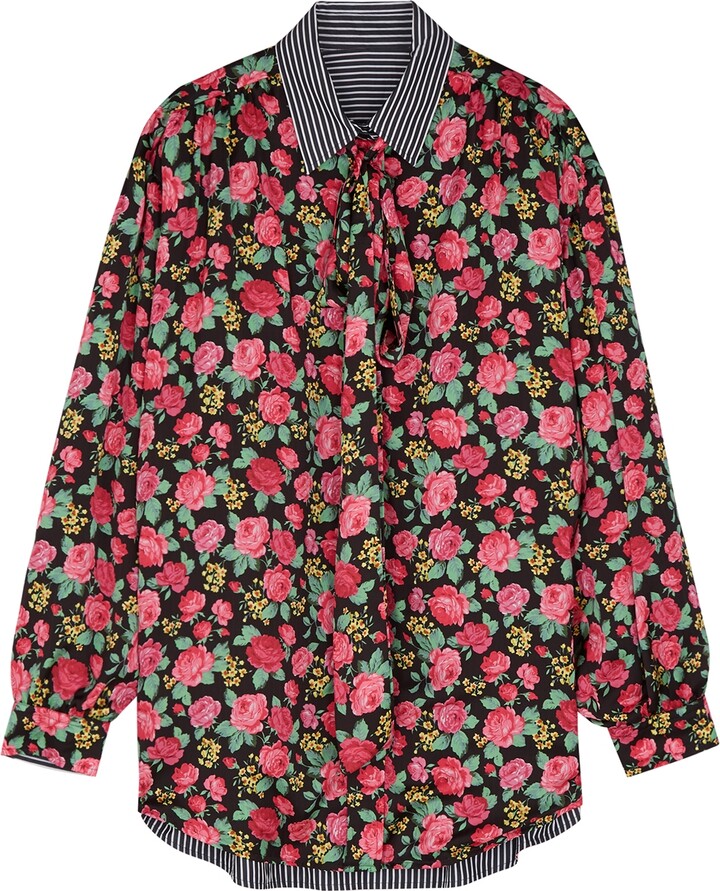 balenciaga floral shirt