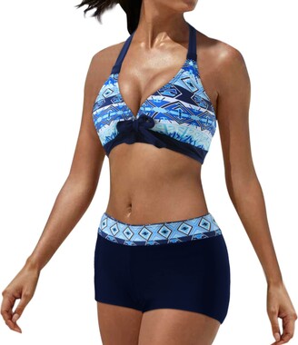 Women Bandeau Bandage Bikini Set Push-Up Brazilian Swimwear Beachwear Swimsuit  Bikini Tops for Women Large Bust Supportive Bathing Suit Set with Shorts 