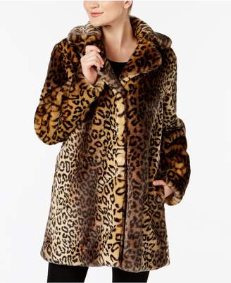 Laundry by Shelli Segal Leopard-Print Faux-Fur Coat