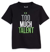 Thumbnail for your product : Under Armour 'Too Much Talent' HeatGear® Charged Cotton® T-Shirt (Little Boys)