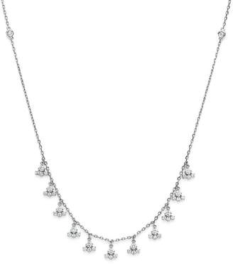 KC Designs Diamond Dangle Station Necklace in 14K White Gold, 1.15 ct. t.w.