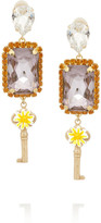 Thumbnail for your product : Dolce & Gabbana Gold-plated Swarovski crystal clip earrings
