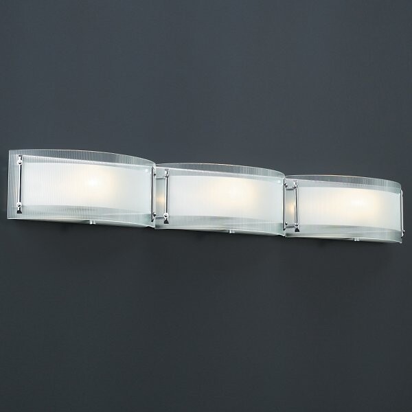 PLC Lighting Millennium Vanity Light in Clear, Size: 3 light