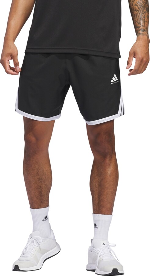 adidas Men's 3-Stripes Logo Shorts - Black/White