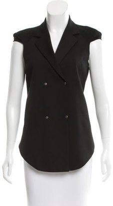 Helmut Lang Wool Suede-Accented Vest