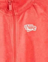 Thumbnail for your product : Nike crop retro terry towelling track jacket in red