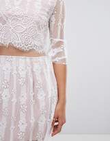 Thumbnail for your product : boohoo Cut Out Waist Lace Maxi Dress