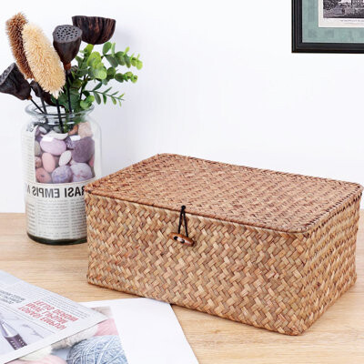 Beachcrest Home Wicker Shelf Baskets with Lid