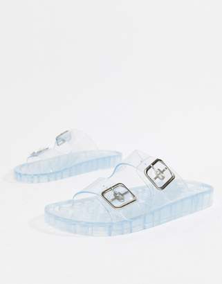 ASOS DESIGN Flax jelly flat sandals