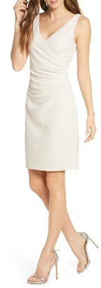 eliza j chiffon cape cocktail dress