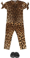 Thumbnail for your product : Dolce & Gabbana Children Leopard stretch-cotton leggings