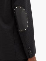 Thumbnail for your product : Junya Watanabe Single-breasted Elbow-patch Houndstooth Blazer - Black