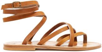 K. Jacques Zenobie wraparound leather sandals