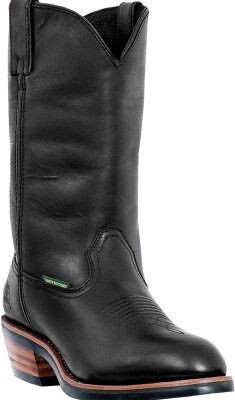 Dan Post Men's 12" Black Waterproof Work Leathe r Boot