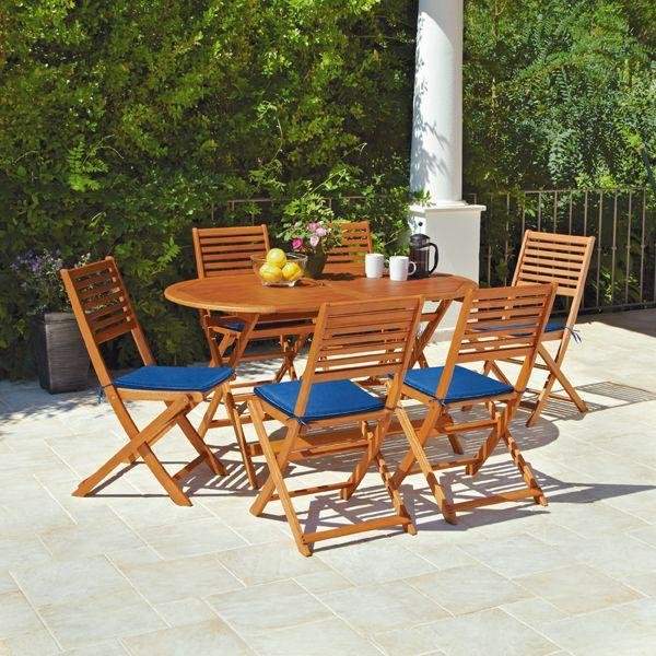 Argos Home Newbury 6 Seater Wooden Patio Set ShopStyle Chairs